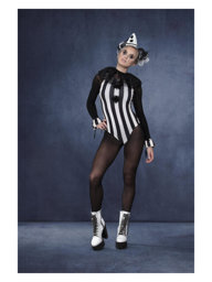 Show details for Fever Vintage Pierrot Clown Costume Bust32.5-33.5",Waist24.5-25.5",Hip35-36",Leg32.25  Picture of Fever Vintage Pierrot Clown Costume Bust32.5-33.5",Waist24.5-25.5",Hip35-36",Leg32.25