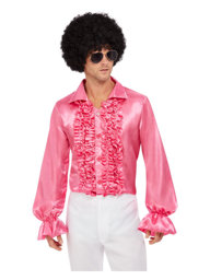 Show details for 60's Ruffled Shirt, Hot Pink Chest 38"-40",Waist 32"-34",Leg 32.75" Picture of 60's Ruffled Shirt, Hot Pink Chest 38"-40",Waist 32"-34",Leg 32.75"