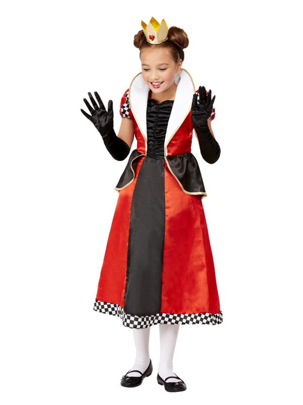 Picture of Queen of Hearts Costume, Red Age 7-9,W23.5-24.5",C27-28.5",H52-57"