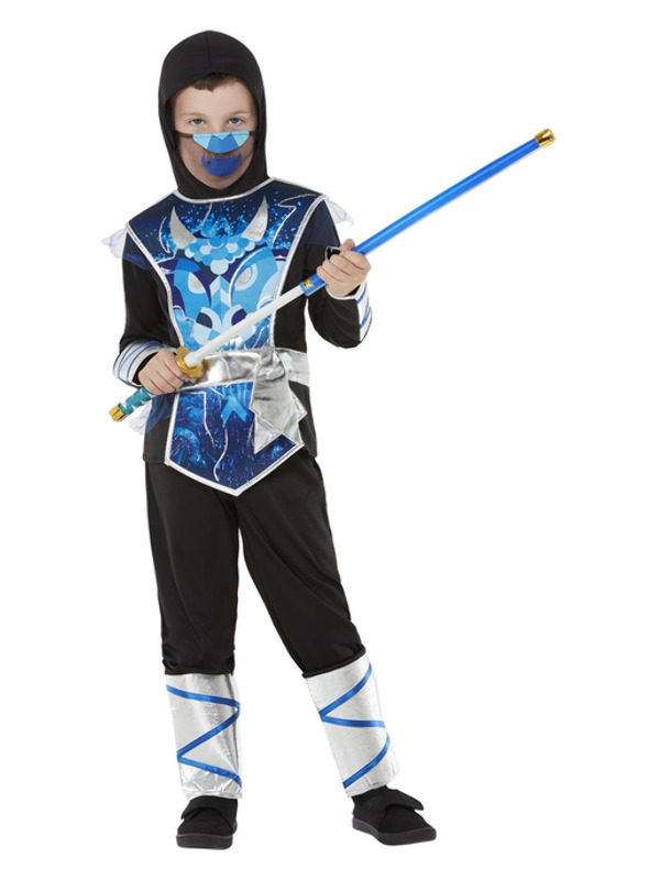 Picture of Ninja Warrior Costume, Blue Age 7-9,W23.5-24.5",C27-28.5",H52-57"