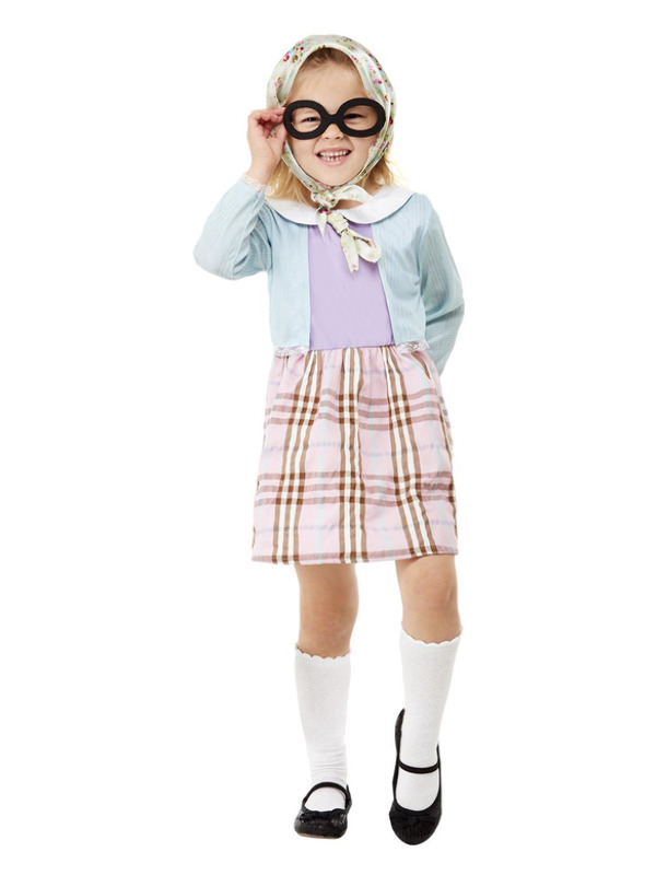 Picture of Toddler Old Lady Costume, Blue Age 3-4Y,W21"-22",C21.5"-22.5",H40"-45"