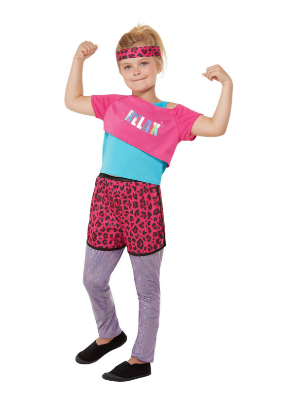 Picture of 80s Relax Costume, Pink Age 10-12Y,W25.5-26.5",C30-31.5",H58-63"