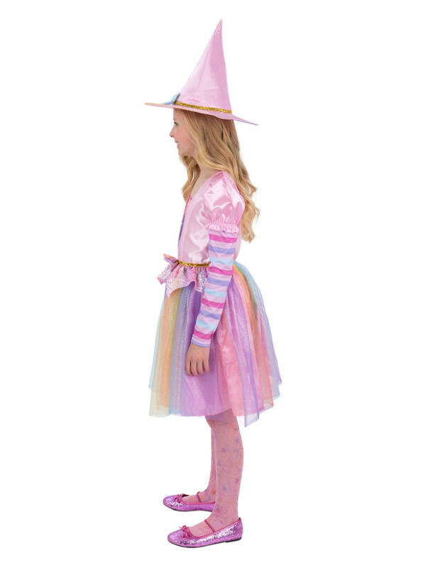 Picture of Pastel Rainbow Witch Costume Age 4-6,W21.5-22.5",C23-25",H46-51"