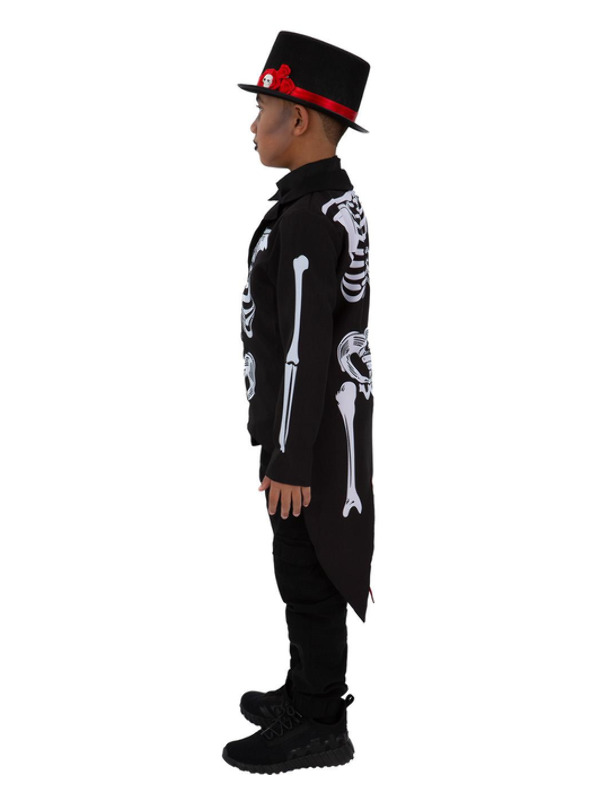 Picture of Day of the Dead Senor Skeleton Costume Age 10-12Y,W25.5-26.5",C30-31.5",H58-63"