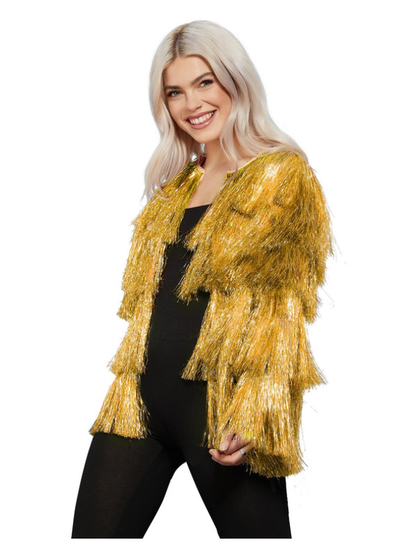 Picture of Fever Tinsel Festival Jacket, Gold Up to Bust 46",Waist 38", Hip 49",Leg 33.75"