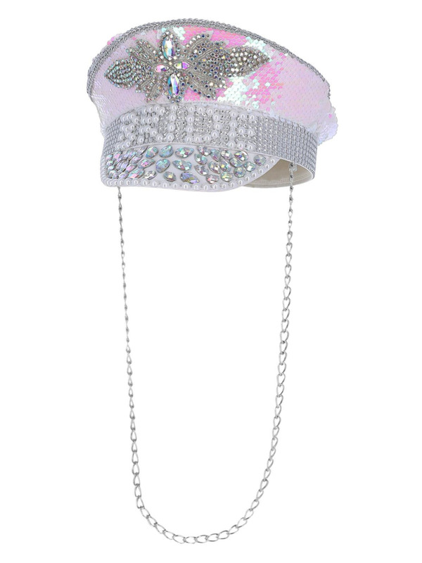 Picture of Fever Deluxe Sequin & Pearl Bride Captains Hat 