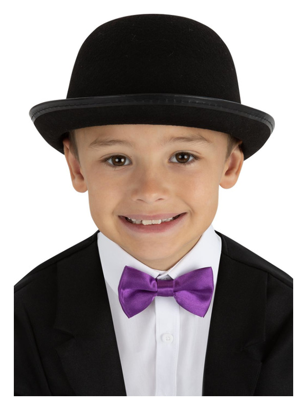 Picture of Kids Victorian Bowler Hat, Black 