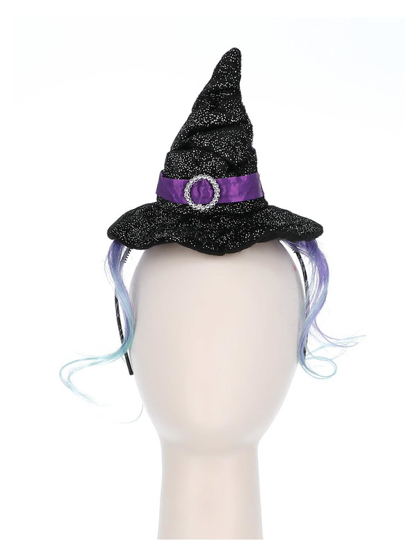 Picture of Glitter Witch Headband With Hair 