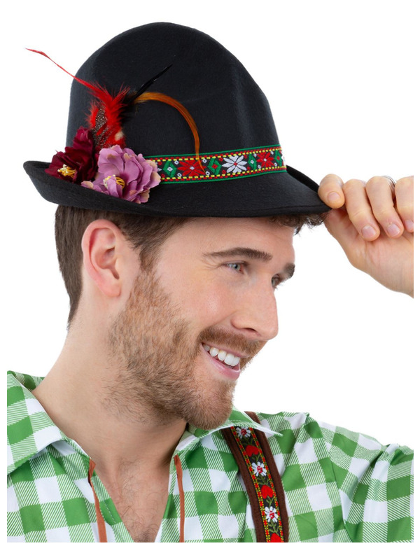 Picture of Dirndl Trenker Hat, with Feathers & Flowers 
