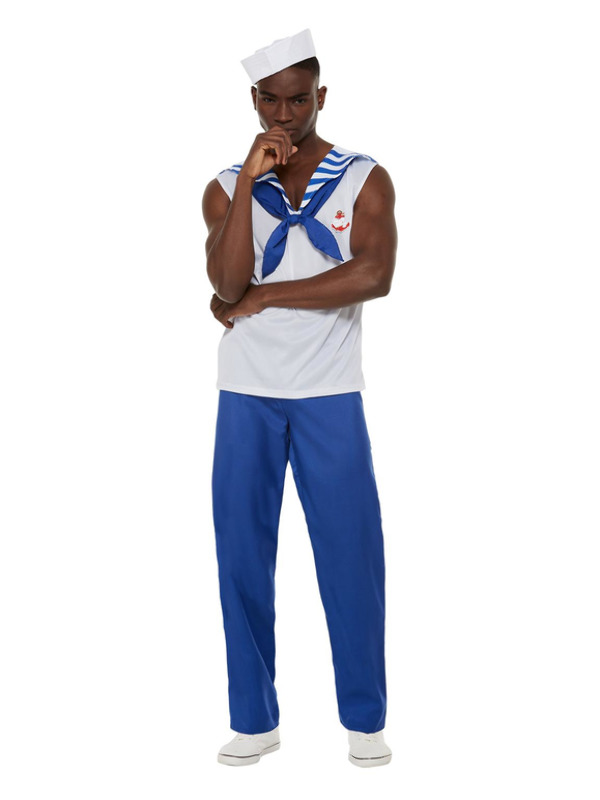 Picture of High Seas Sailor Costume, White Chest 38"-40",Waist 32"-34",Leg 32.75"