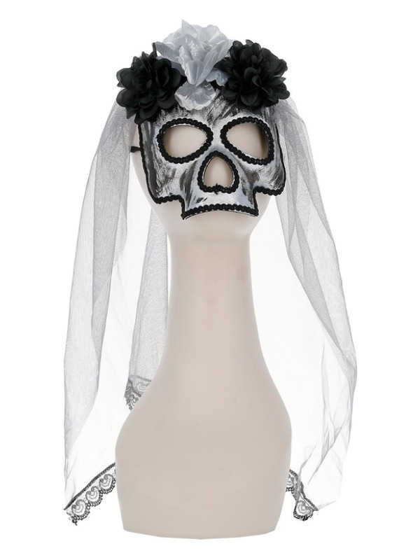 Picture of Skull Bride Mask, with Veil 