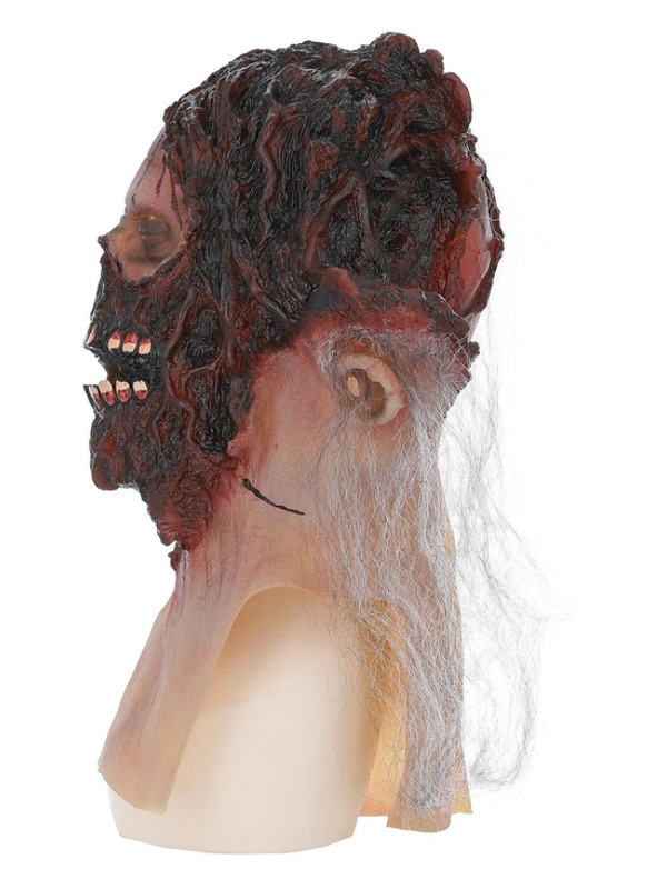 Picture of Deluxe Burnt Face Overhead & Neck Mask, Latex 