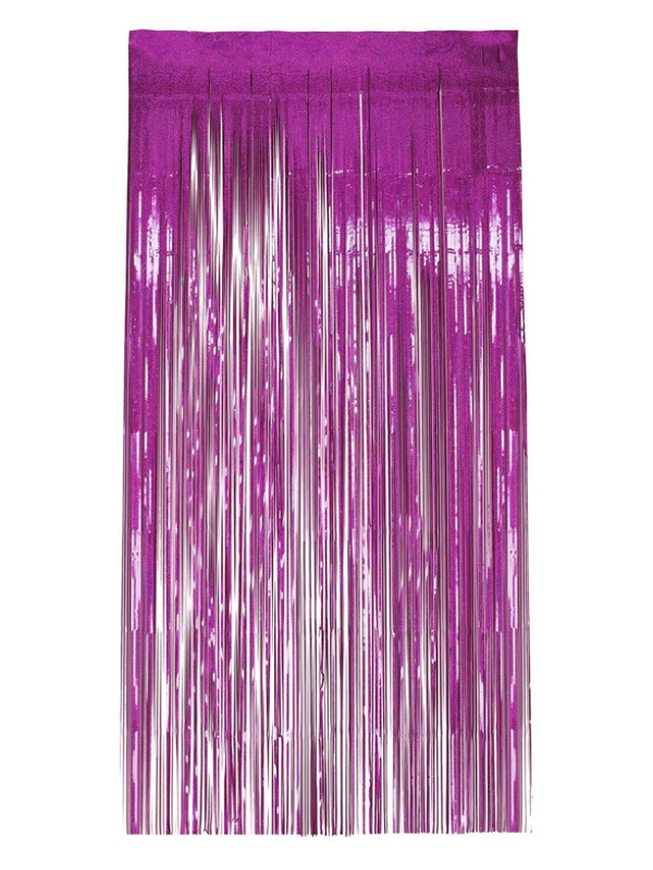 Picture of Holographic Foil Curtain Backdrop, Hot Pink 