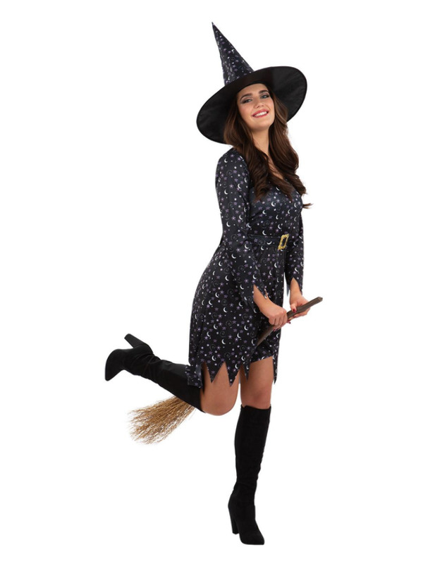 Picture of Moon & Stars Witch Costume Bust40-42",Waist 32-34",Hip 42.5-44.5",Leg 33"