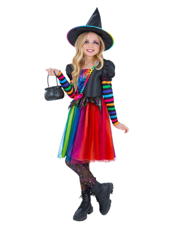 Picture of Rainbow Witch Costume Age 10-12Y,W25.5-26.5",C30-31.5",H58-63"