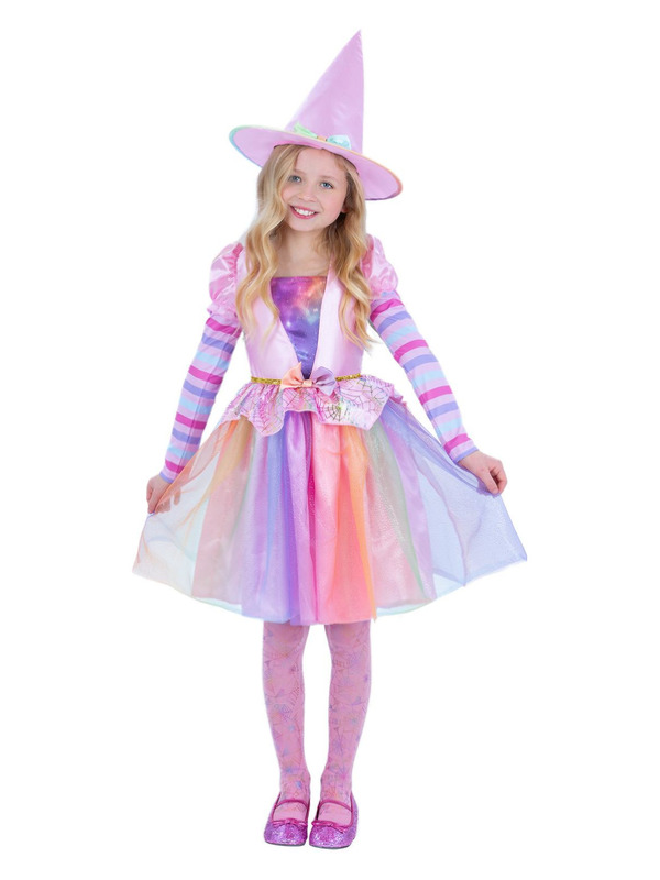 Picture of Pastel Rainbow Witch Costume Age 7-9,W23.5-24.5",C27-28.5",H52-57"
