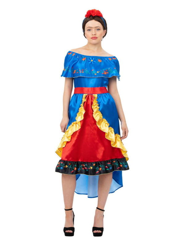Picture of Deluxe Artist Frida Costume, Ladies Bust34.5-35.5",Waist26.5-27.5",Hip37-38",Leg32.5" 