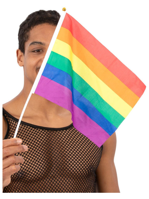 Picture of Hand Held Rainbow Flags, 45x30cm, 12Pk
