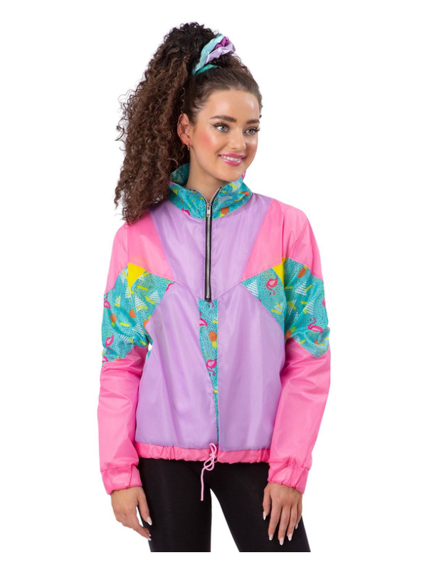 Picture of Ladies 80s Pastel Windbreaker Jacket Bust34.5-35.5",Waist26.5-27.5",Hip37-38",Leg32.5" 