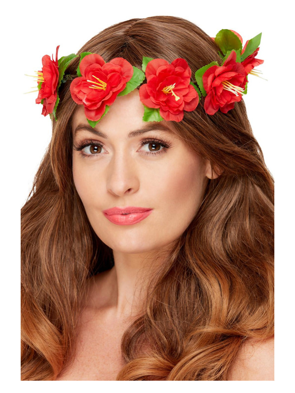 Picture of Hawaiian Flower Crown, Red