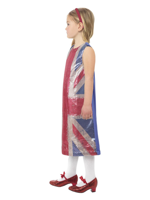 Picture of Union Jack All That Glitters Dress Age 4-6,W21.5-22.5",C23-25",H46-51"