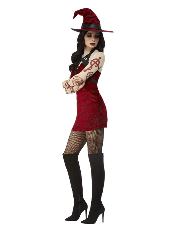 Picture of Fever Satanic Witch Costume, Red Bust37-38.5",Waist29-30.5",Hip39.5-41",Leg33.75"