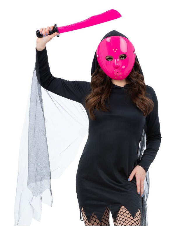 Picture of Pink Hockey Mask & Machete Kit