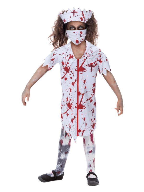 Picture of Zombie Nurse Girls Costume Age 7-9,W23.5-24.5",C27-28.5",H52-57"