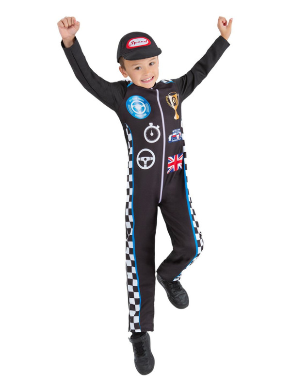 Picture of Racing Driver Costume Age 10-12Y,W25.5-26.5",C30-31.5",H58-63"