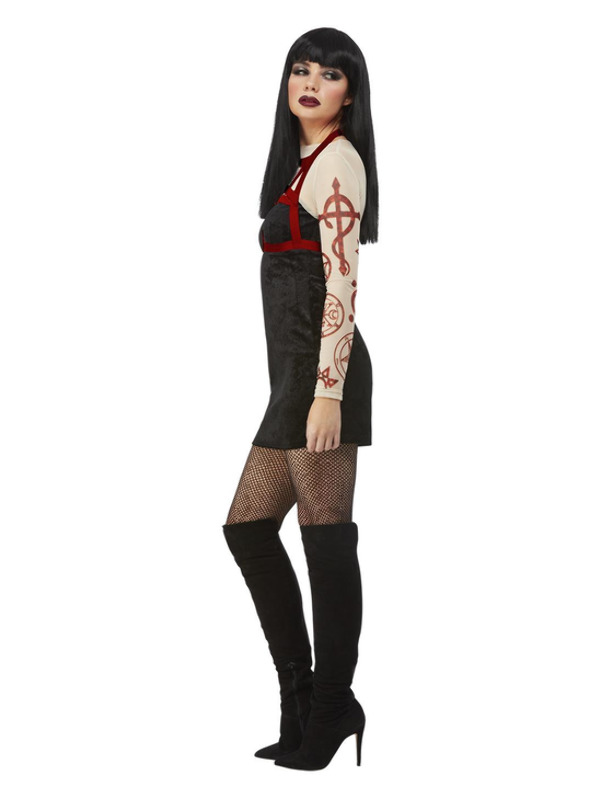 Picture of Fever Satanic Witch Costume, Black Bust32.5-33.5",Waist24.5-25.5",Hip35-36",Leg32.25 