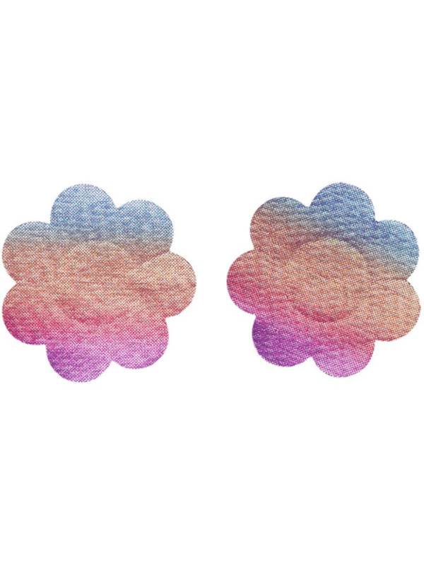 Picture of Fever Iridescent Flower Nipple Pasties, Rainbow 