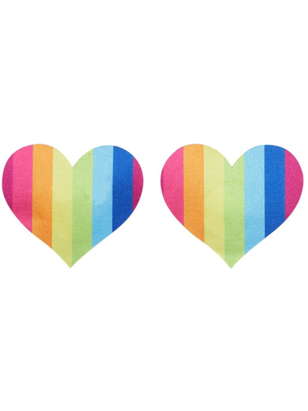 Picture of Fever Rainbow Heart Nipple Pasties 