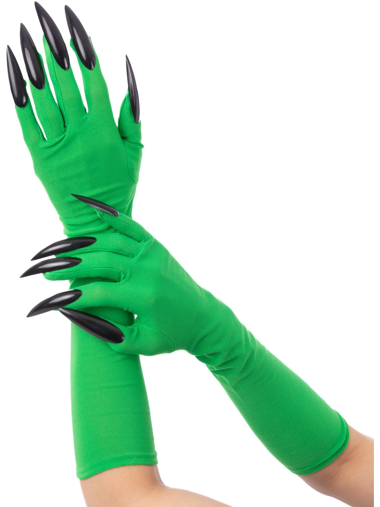 Picture of Green Wicked Witch Gloves, with Black Nails