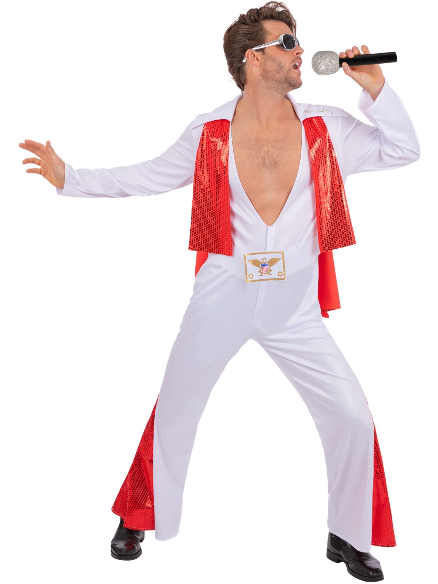 Picture of Elvis White Jumpsuit Chest 42"-44",Waist 36"-38",Leg 33"