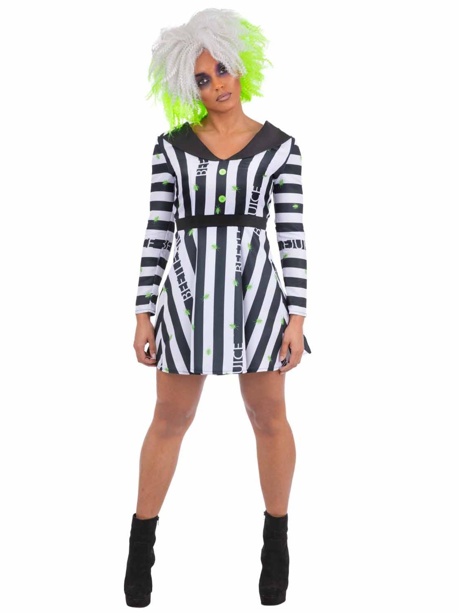Picture of Beetlejuice Ladies Costume Bust34.5-35.5",Waist26.5-27.5",Hip37-38",Leg32.5" 