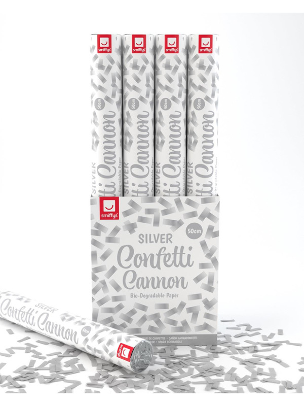 Picture of 50cm Confetti Cannon, Silver, DB of 12 