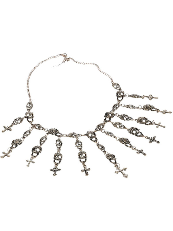 Picture of Deluxe Metal Voodoo Skull Necklace 