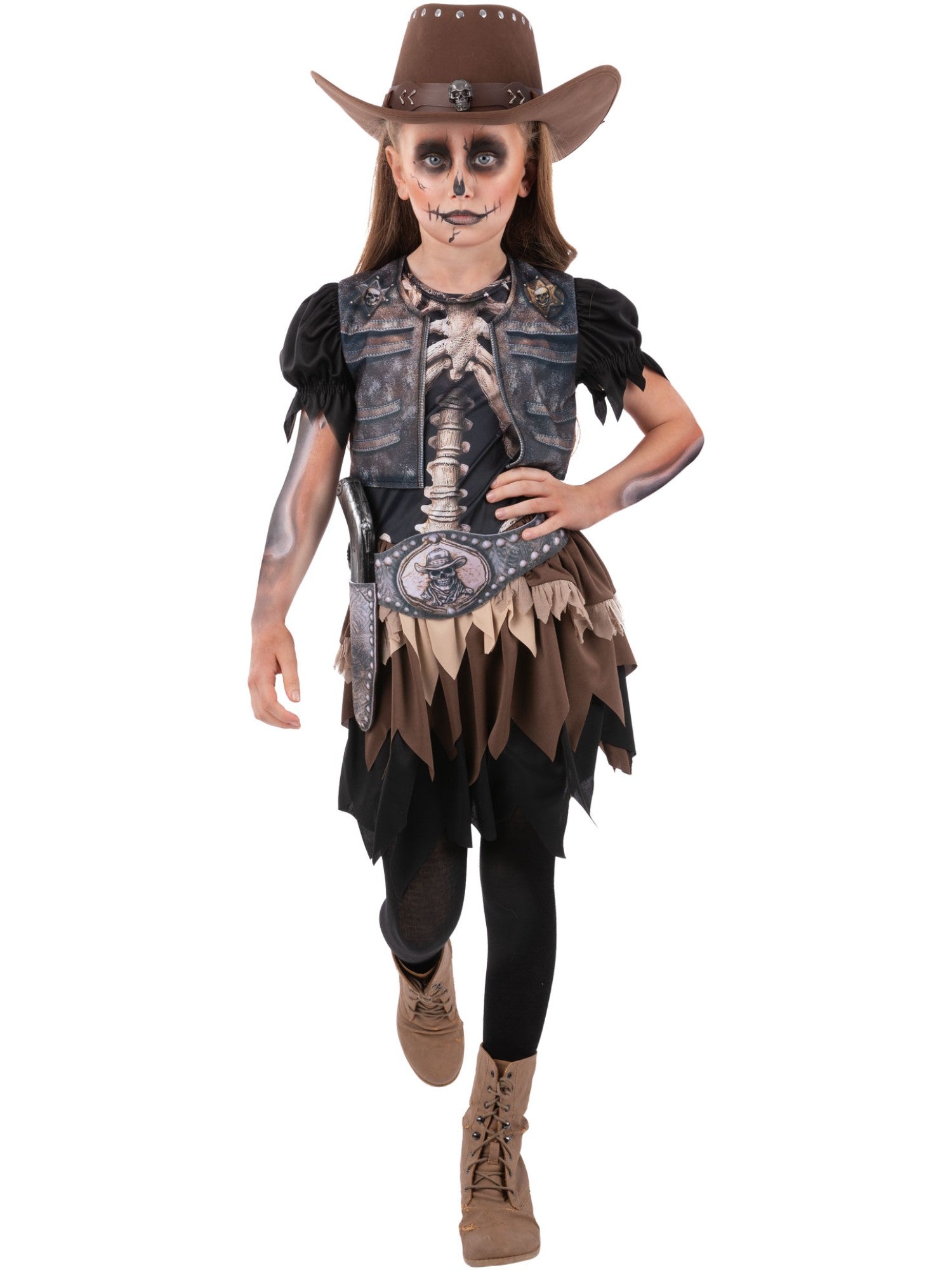 Picture of Skeleton Cowgirl Costume Age 7-9,W23.5-24.5",C27-28.5",H52-57"