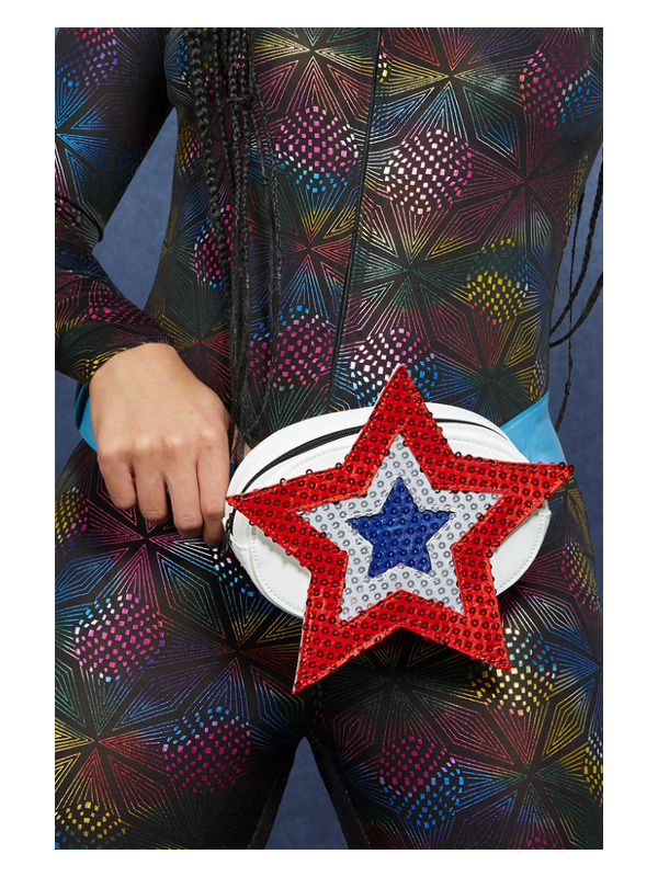 Picture of Fever Americana Sequin Star Bum Bag, Blue 