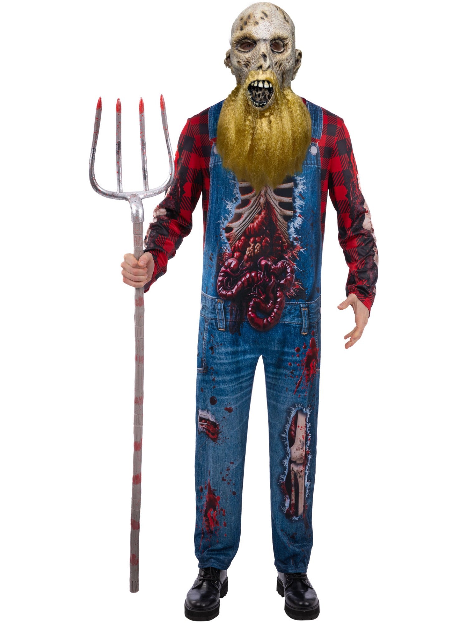 Picture of Hillbilly Zombie Costume Up to Chest 48",Waist 42",Leg 33.25"