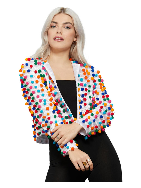 Picture of Fever Pom Pom Festival Jacket, Rainbow Up to Bust 46",Waist 38", Hip 49",Leg 33.75"
