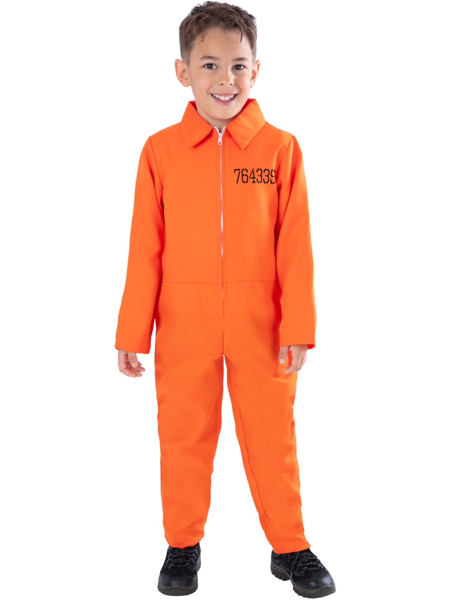Picture of Escaped Prisoner Costume, Orange Age 7-9,W23.5-24.5",C27-28.5",H52-57"