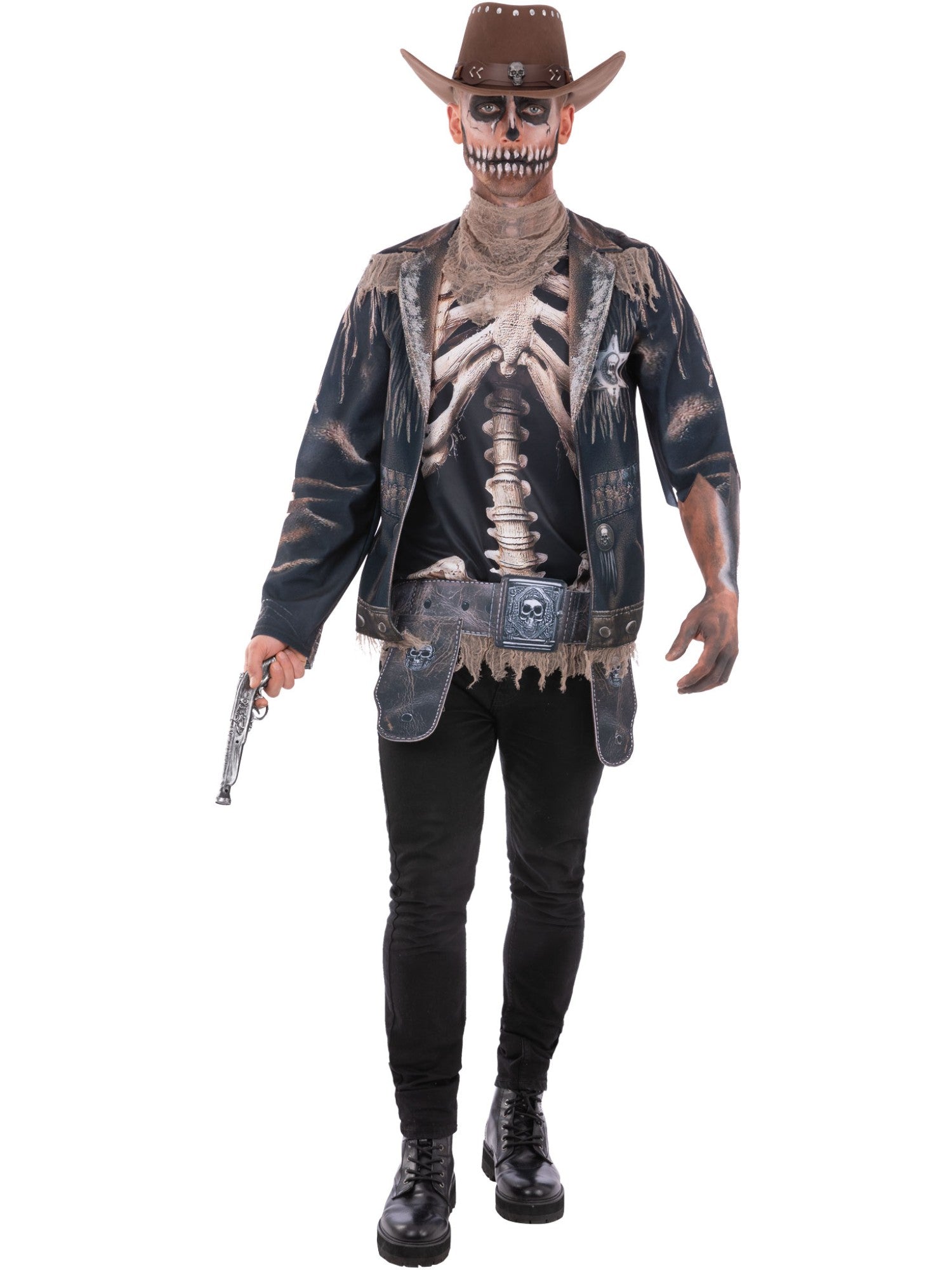 Picture of Skeleton Outlaw Costume Chest 42"-44",Waist 36"-38",Leg 33"