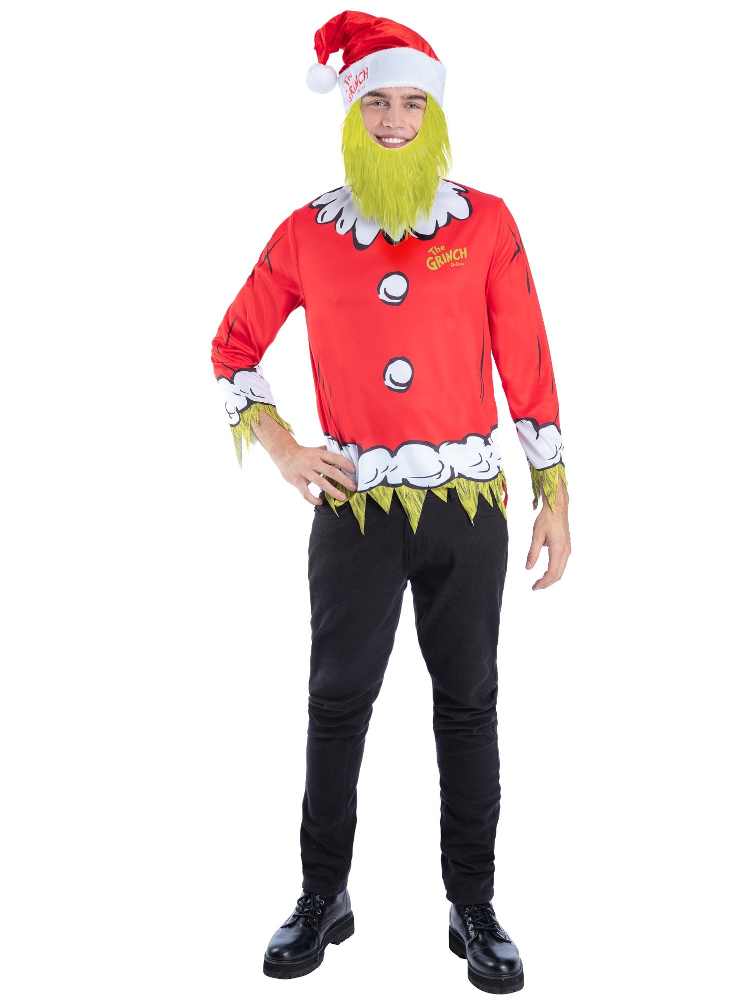 Picture of Dr Seuss The Grinch Santa Kit Chest 42"-44",Waist 36"-38",Leg 33"