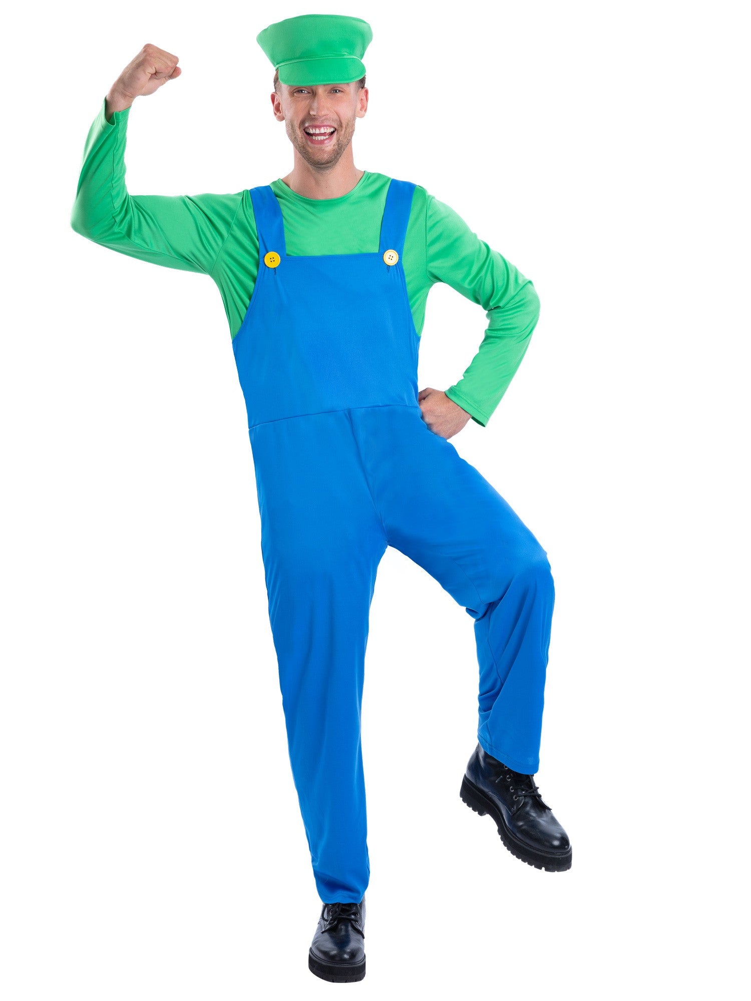 Picture of Green Plumber Costume Chest 42"-44",Waist 36"-38",Leg 33"