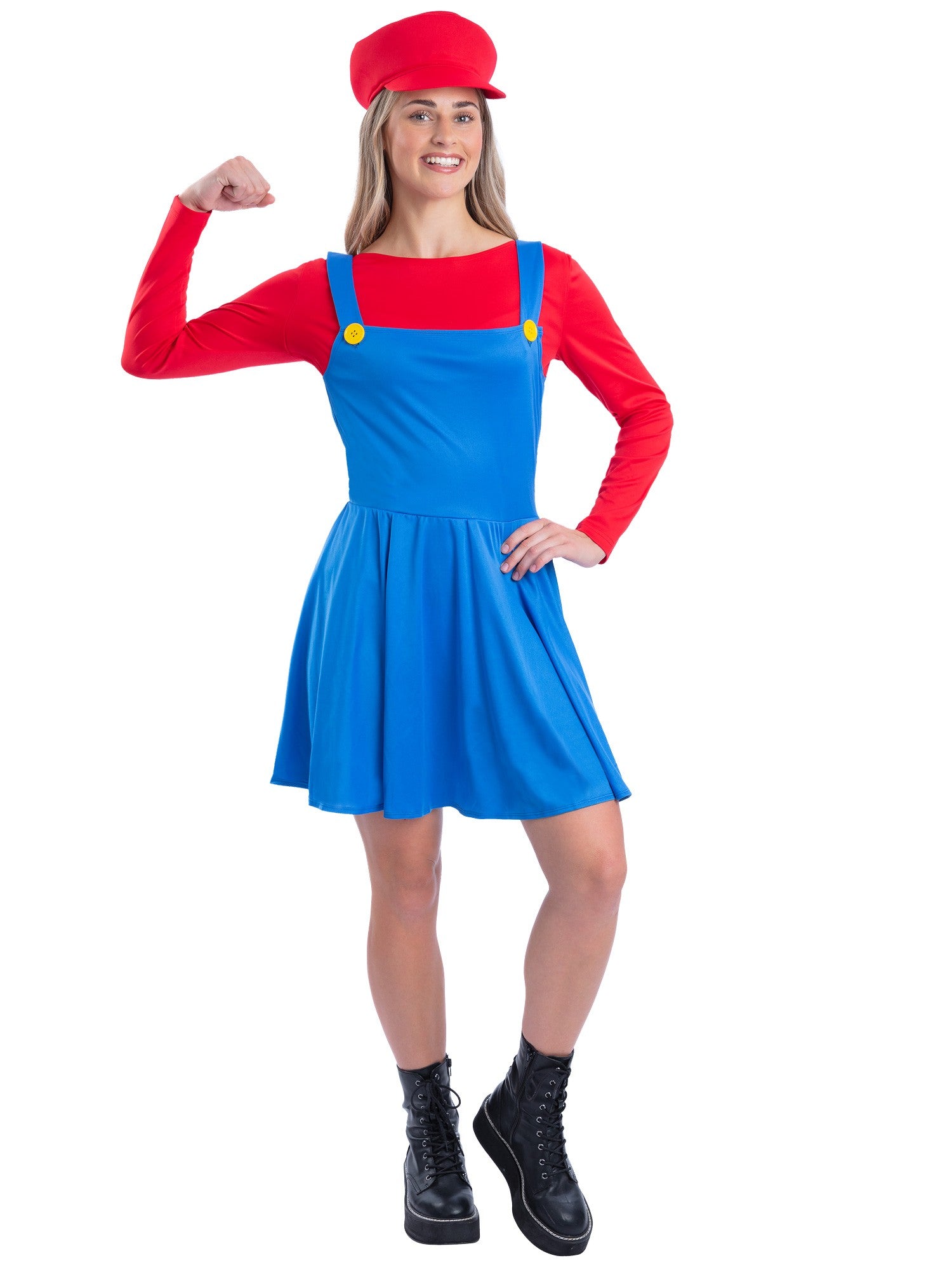 Picture of Red Plumber Costume   Bust44-46",Waist36-38",Hip47-49",Leg33.75"
