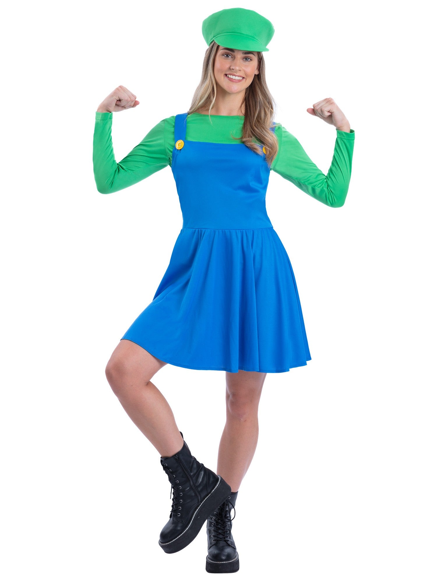 Picture of Green Plumber Costume Bust37-38.5",Waist29-30.5",Hip39.5-41",Leg33.75"