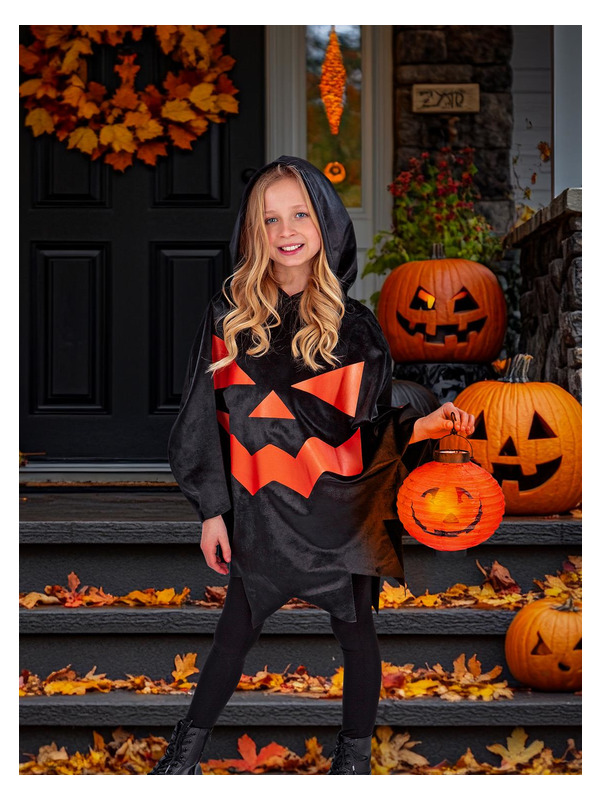 Picture of Pumpkin Poncho, Kids Unisex 