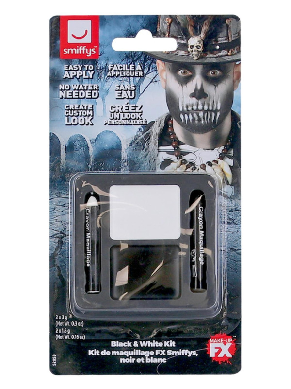 Picture of Smiffys Make-Up FX, Black & White Kit 