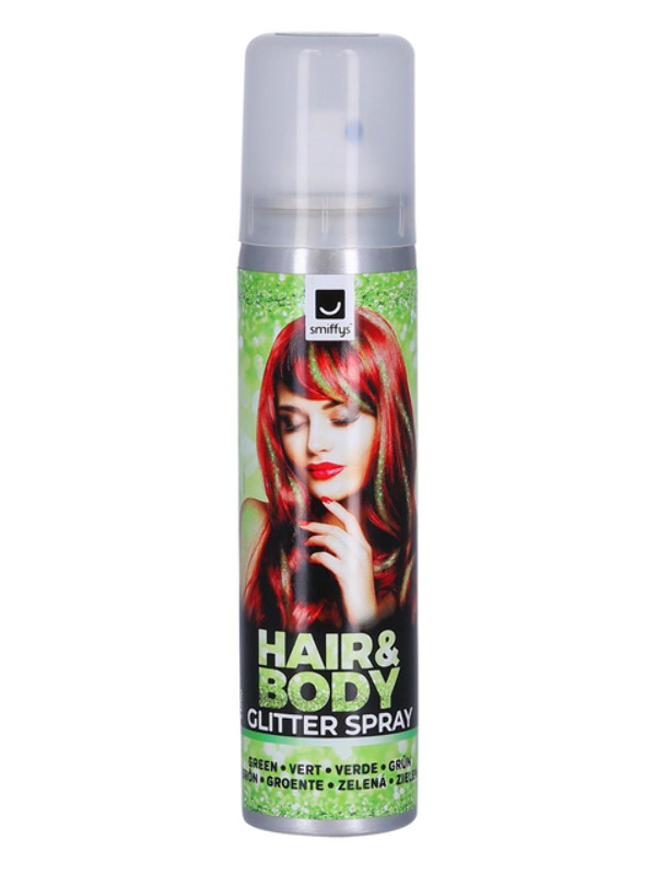 Picture of Smiffys Make-Up FX, Hair & Body Spray, Green 